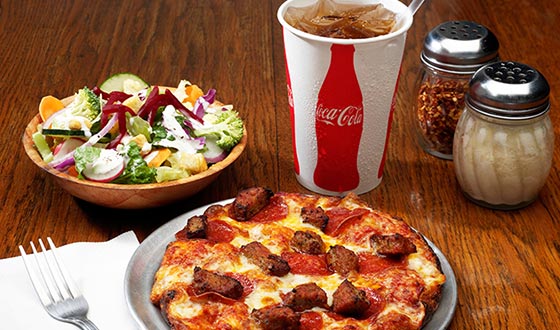 Pizza, Soda & Salad